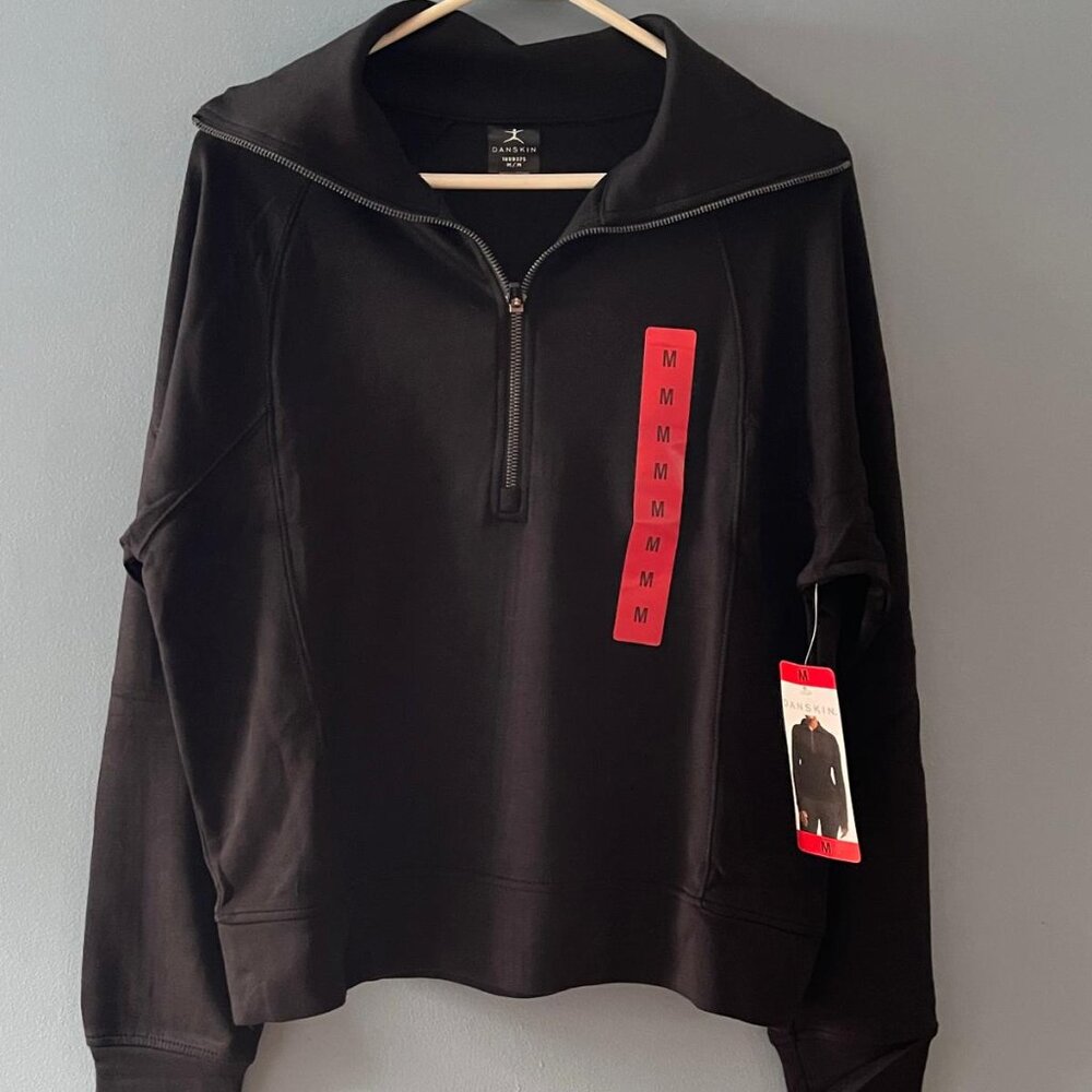 Danskin Womens Luxe Half zip Pullover top